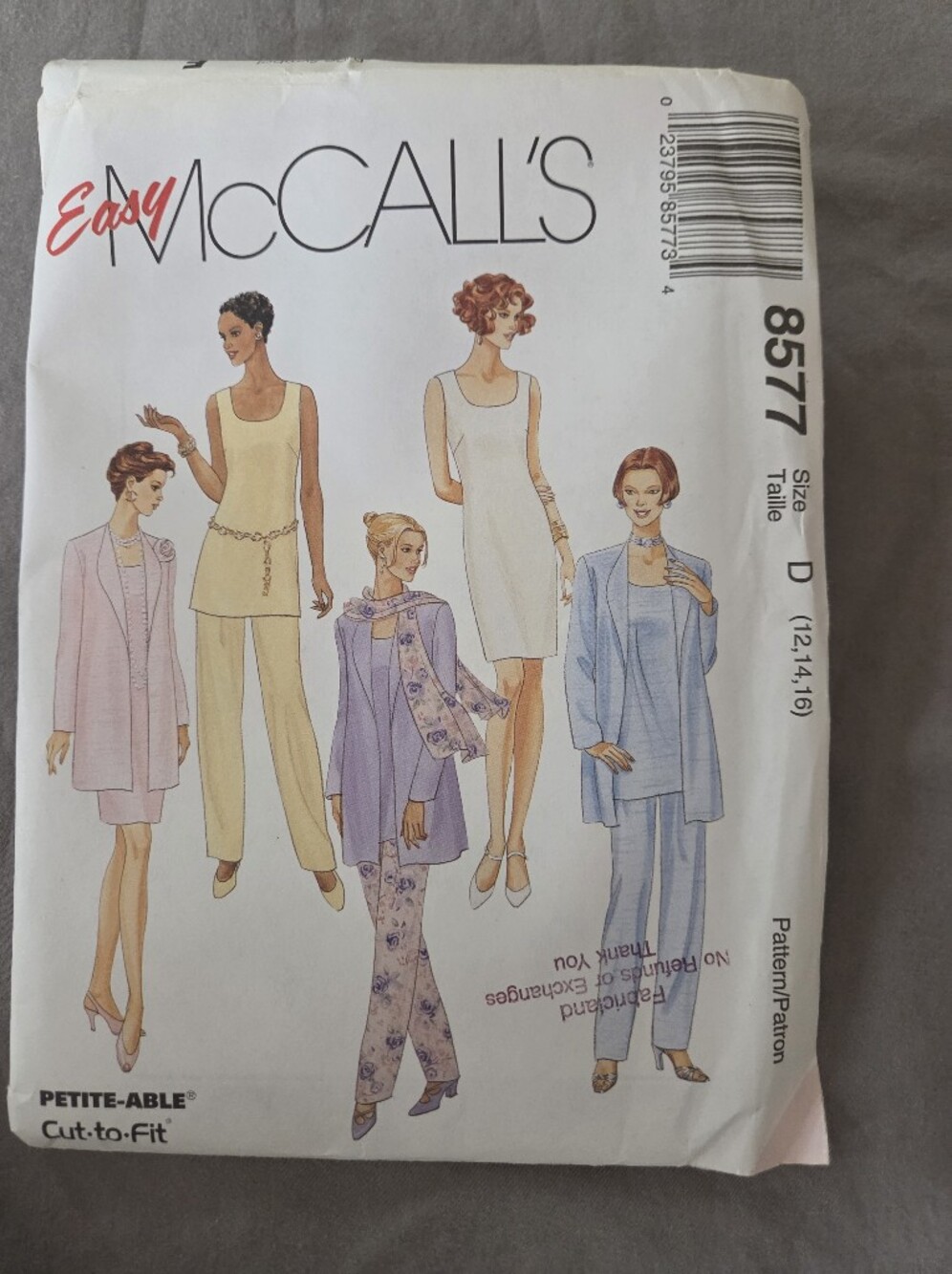 McCall's 8577 Sewing Pattern Size 12-16